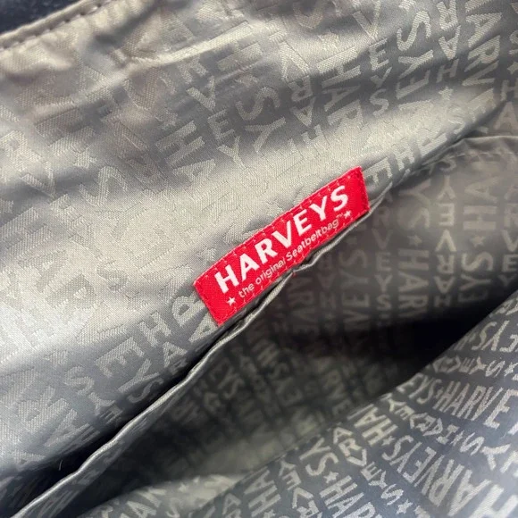 Harvey's Seatbelt Bag Stella Denim Blue Indigo Teardrop Curved Shape Satchel Bag - Picture 8 of 14